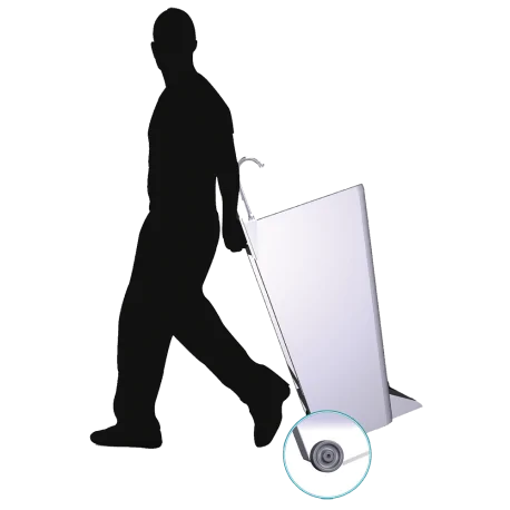 Registrable portable high flow stainless sink