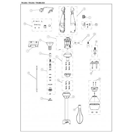 Red housing set TR-200 / TR-250: 9a