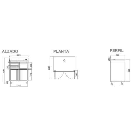 Furniture Coffee Stainless INFRICO MCAF 820