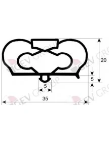 joint froid profil 9798 lar. 426mm H 576mm dimension d'insertion Infrico