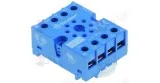 Socle relais 8 pôles mesures 10A 250V 51x41x23mm