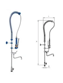 Grifo ducha sobremesa básico con grifo  y  pomo