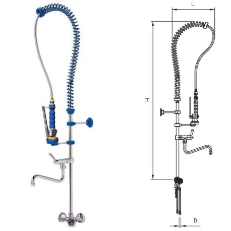 Basic desktop shower tap with water faucet and handle 2