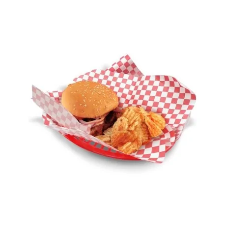 Greaseproof paper Red Square Print (500 units)