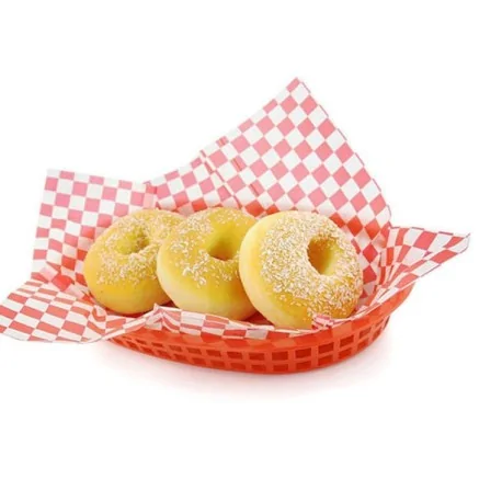 Papier alimentaire ingraissable Carres Rouges (500 unités)