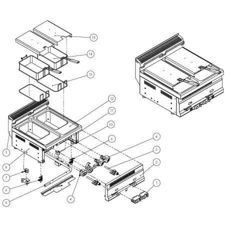 Brûleur Fryer 1 TC.6FG600-M Turhan 67.FG.411