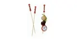 Pincho Bambú Cuentas Rojas (Pack 200 uds)