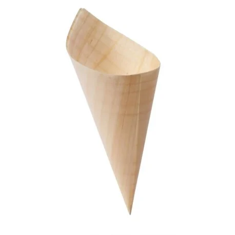 Mini cono de madera 13 cm (100 uds)