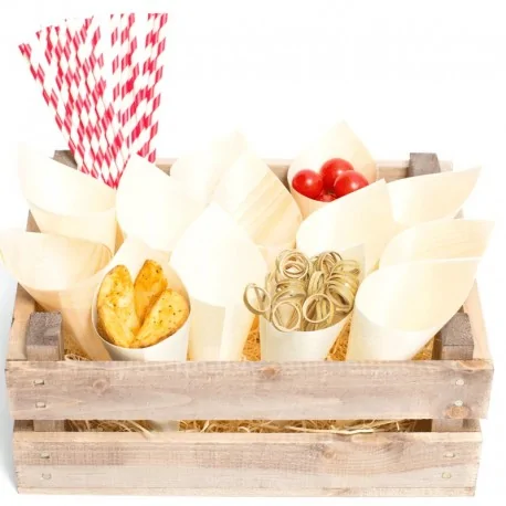 Mini Wooden Cones 13 cm (100 pcs)