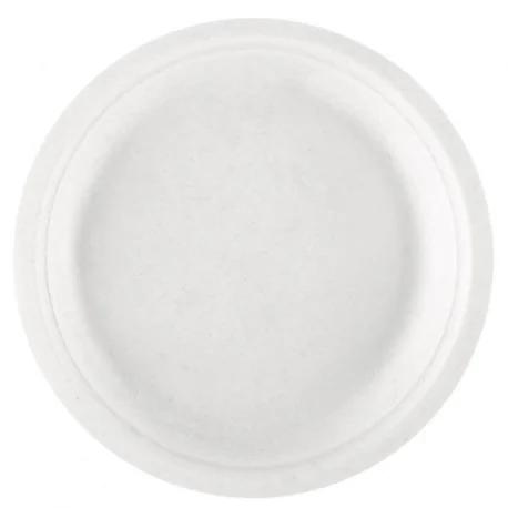 Biodegradable white dish (50 pcs)