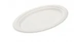Plato Ovalado blanco biodegradable (50 uds)