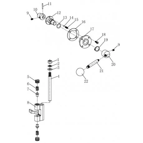 Transmission de base melangéur M20A  numéro de pièce 17