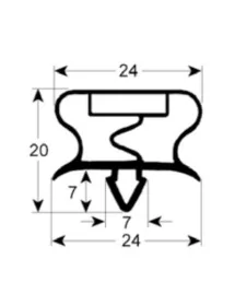 junta para frigorífico perfil 9013 An 380mm L 585mm medida inserción para CORECO FAGOR