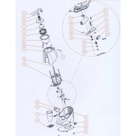 Eje Motor Inoxidable Cunill exprimidor Acid1