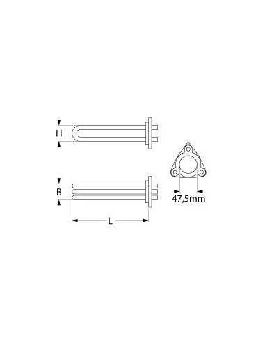 résistance 9000W 230V Ozti 1080-1500-2000  9000W 9099.01000.06