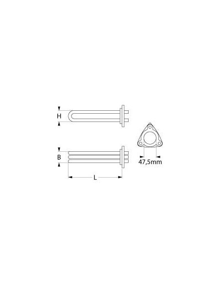 résistance 9000W 230V Ozti 1080-1500-2000  9000W 9099.01000.06