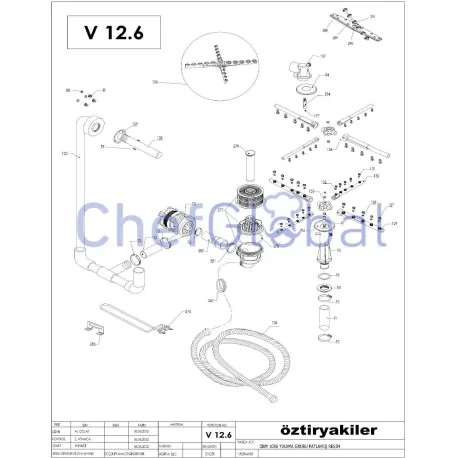 Overflow pipe OZTI 500 40X180mm 6262.00028.001
