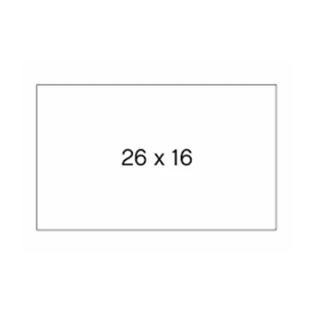 Rollos de etiquetas rectangular 26X16 BLANCO (40 rollos)