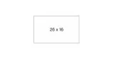 Étiquettes rectangulaires Rolls blanc 26x16 (40 rouleaux)