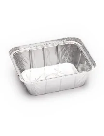 Rectangular aluminum container without lid (Pack of 100 units)
