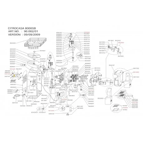 Droit extracteur presse-agrumes Citrocasa 800163102