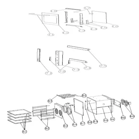 Charnière La porte du four ECO1-1