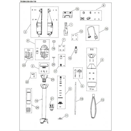 Plate Electronics, Sammic TR-350/550/750: 1e