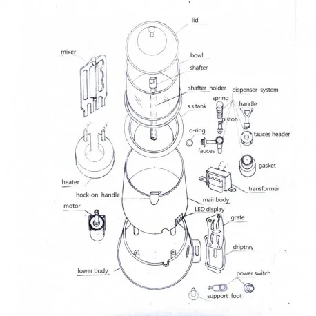 Élément chaleur Chocolat Machine HCL