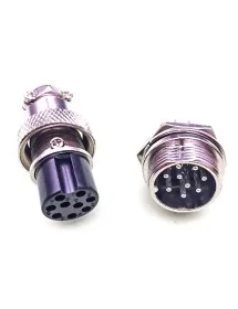 Conector GX16 16mm 9 pin macho hembra