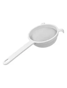 Polyester sieve with plastic handle