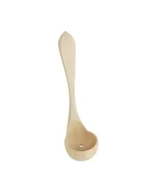 Wooden scoop with holes