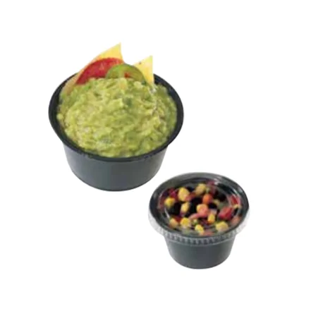 Black sauce bowls + lids (Pack 50 pcs)