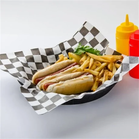 Greaseproof paper Black Square Print (1000 units)