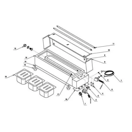 Glass holders Cabinet bain-marie BM-4
