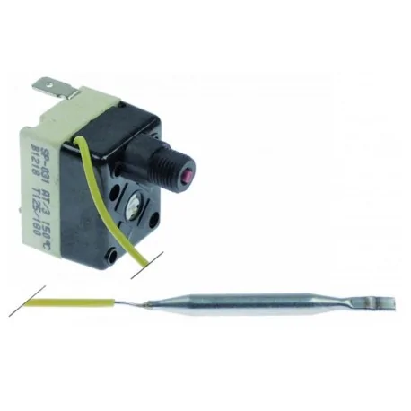 thermostat de sécurité temp. déconnexion 150°C 1-pôles 1NC 16A sonde ø 6mm sonde L 65mm  Ozti 6234.00001.21