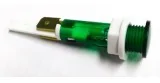 Voyant lumineux ø 10mm vert 230V raccord cosse mâle 6,3mm Q 1 pc 