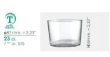 Mini Glass 23 cl (pack of 12 units)