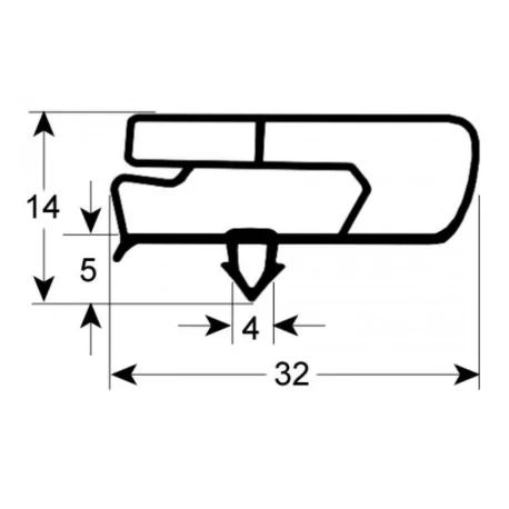 refrigeration gasket profile 9797 W 440mm L 560mm 901530 12035412 6045010115 FAGOR