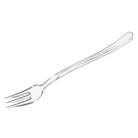 Transparent mini fork 10.7 cm (pack 50 units)