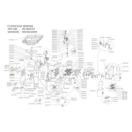 Extractor Right Orange Juicer Citrocasa 800163102 