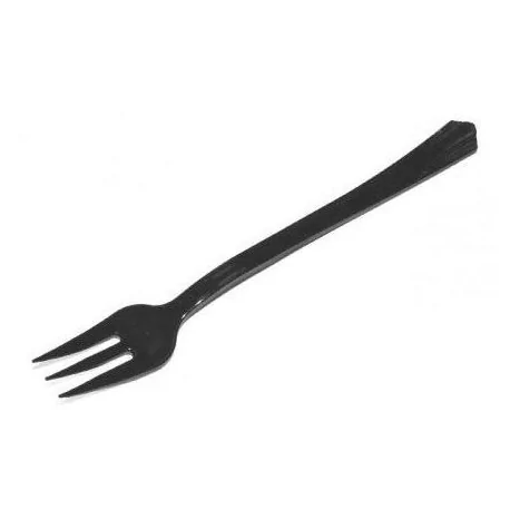 Black Mini Fork 10.7 cm (Pack of 50 units)