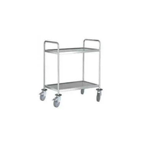 Serving trolley with 2 shelves