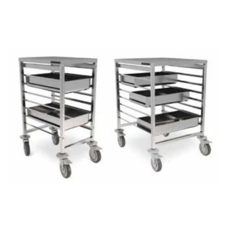 Truck with guides for trays and bins GN  1/1 and 2/1