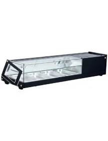 Refrigerated display case for tapas / sushi