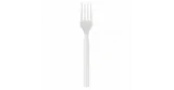 Tenedor 17 cm blanco CPLA (50 ud)