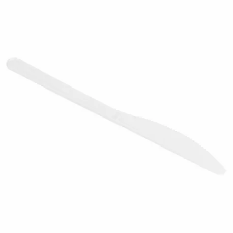 Cuchillo 18 cm blanco CPLA (50 ud)