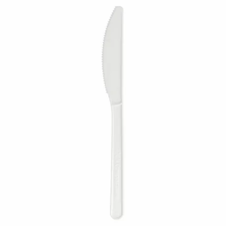 Couteau 18 cm blanc CPLA (50 unités)