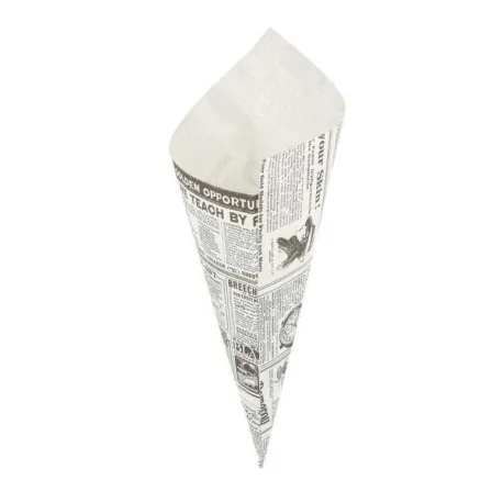 Cônes papier journal ingraissable laminé TIMES (250 unités)
