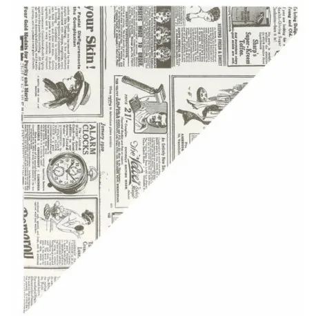 Cônes papier journal ingraissable laminé TIMES (250 unités)