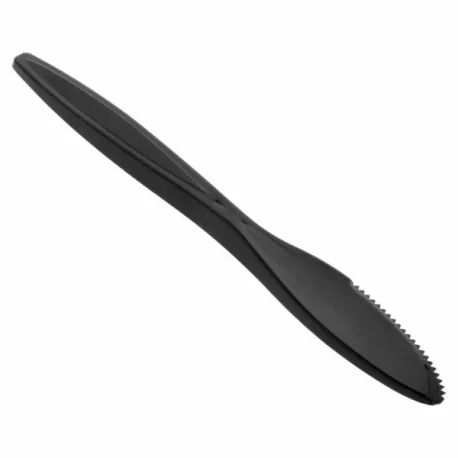 Couteau STAR 17,5 cm noir PS (paquet de 50 unités)